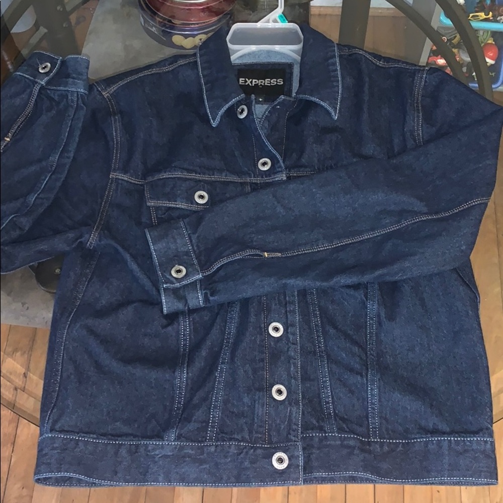 Express Denim Jacket dark wash LG
